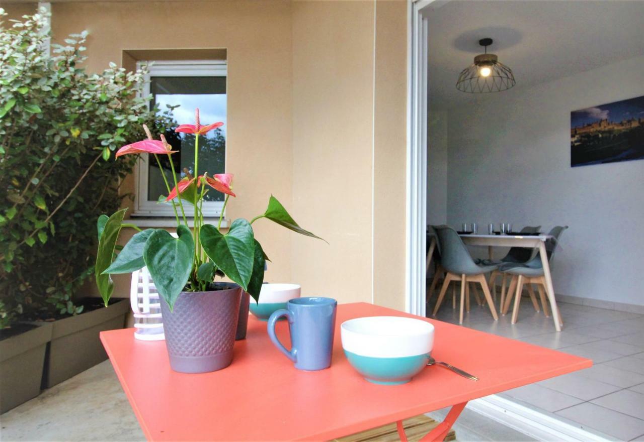 Tout Confort ! Calme, Climatisation, Parking Gratuit, Grande Terrasse, Ascenseur, Wifi Каркасон Екстериор снимка